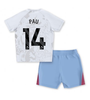Aston Villa Pau Torres #14 Udebanesæt Børn 2023-24 Kort ærmer (+ korte bukser)